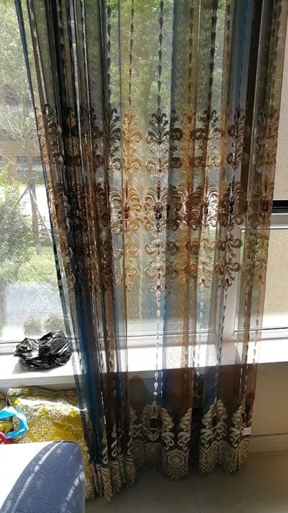 ley148 トルコ技術 刺繍レース レースカーテン オーダーカーテン 2枚入り