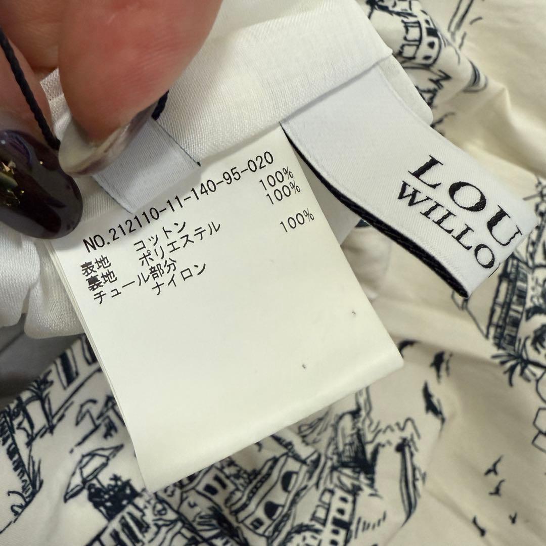 LOULOU WILLOUGHBYドローイングプリントティアードスカート