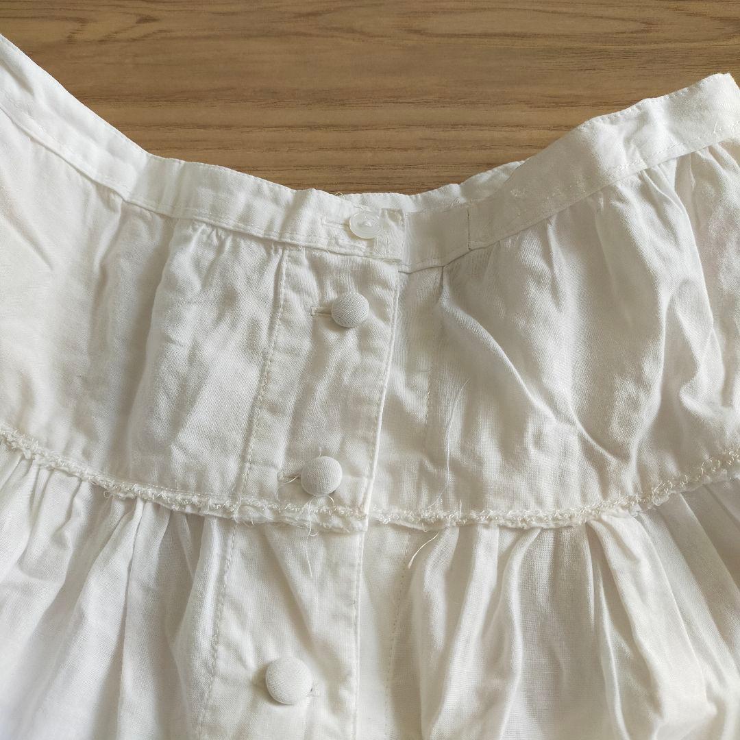 ピンクハウス　白　ホワイト　レース　コットン　スカート