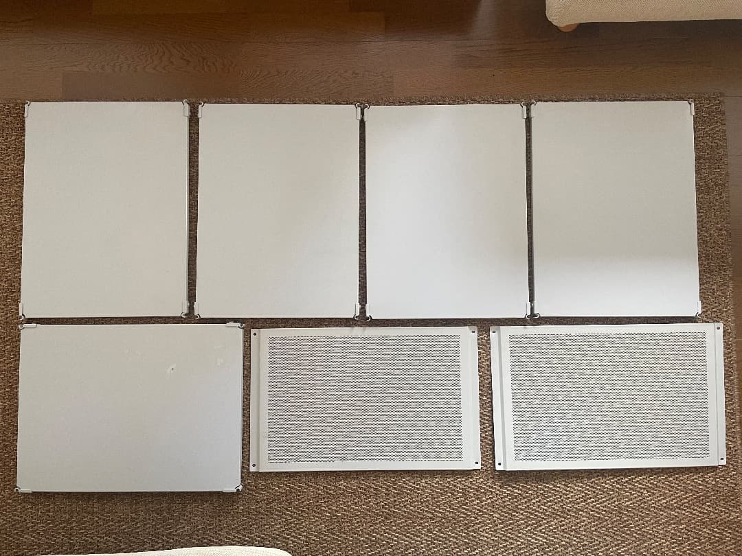 無印 スチールユニットシェルフ用・追加棚幅56cm 5枚+バックパネル2枚セット