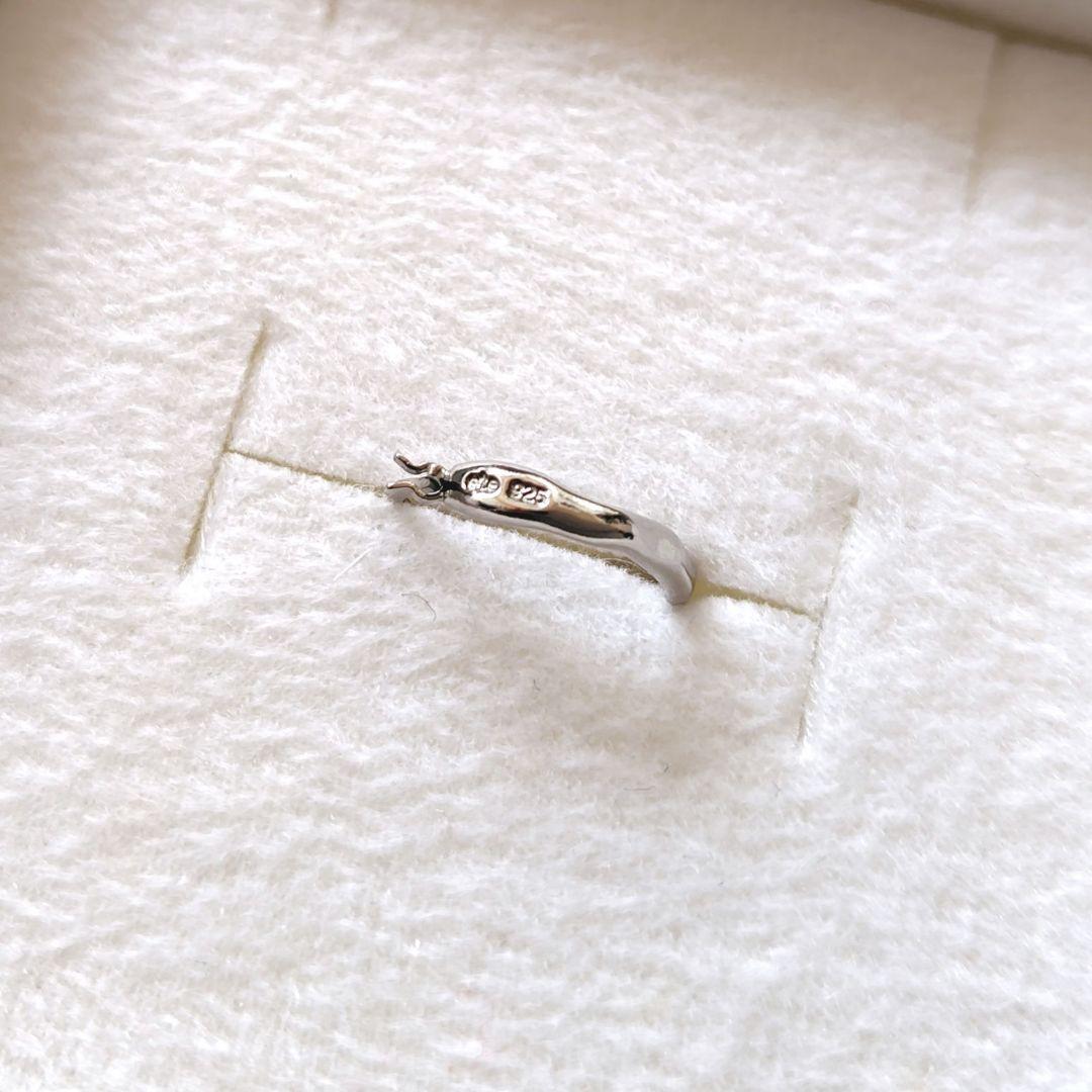 ete フープピアス プラチナム ポストK18 ニッケルフリー