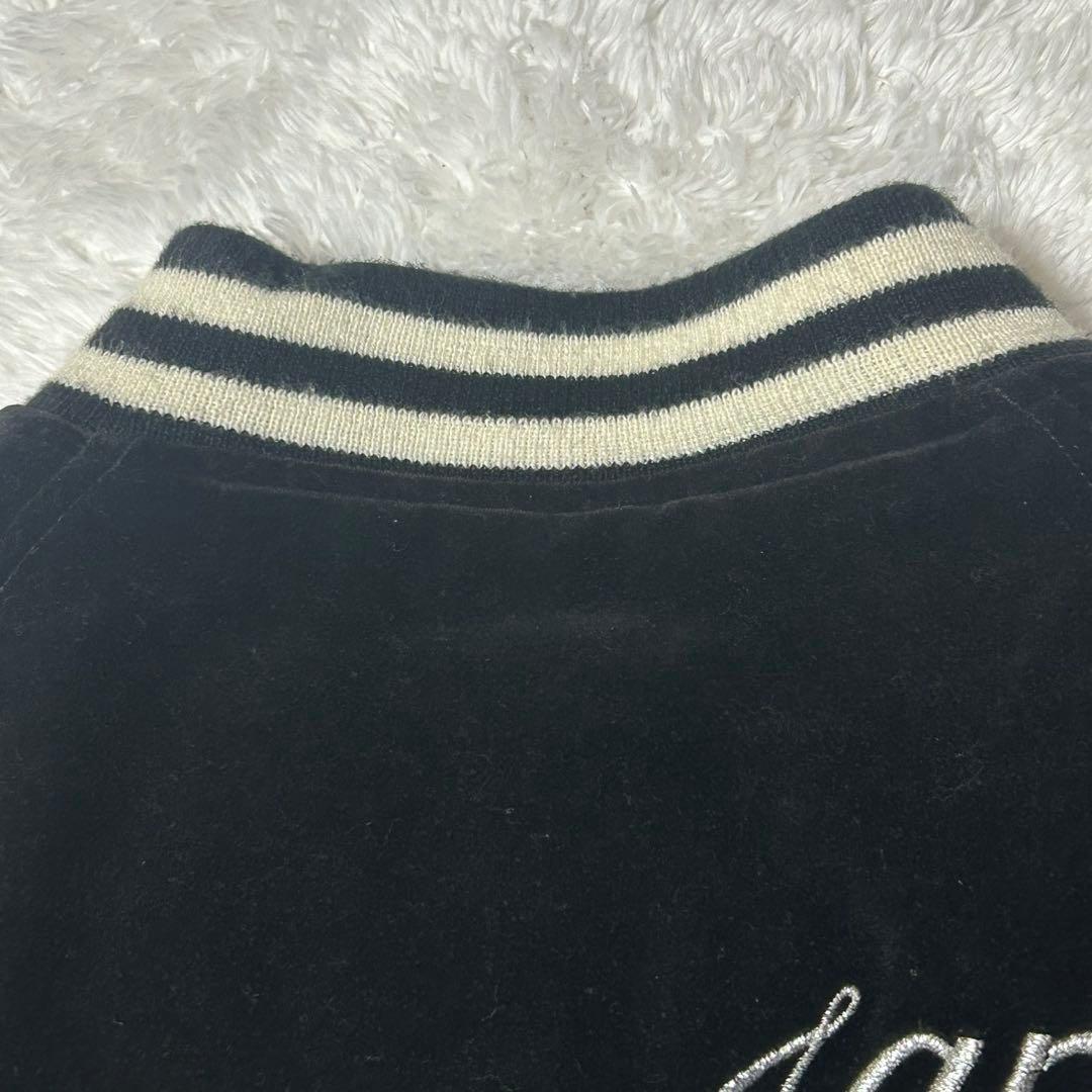 スカジャン　JAKE 別珍 風神雷神 総刺繍 メンズ M L ブラック