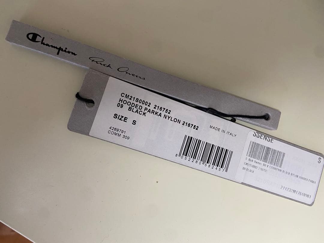 RICK OWENS Champion Parka フード コート ナイロン