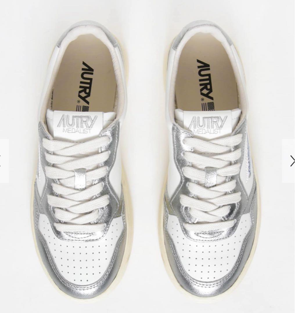 値下げ★新品未使用★24AW AUTRYメダリスト25cm ホワイト×シルバー