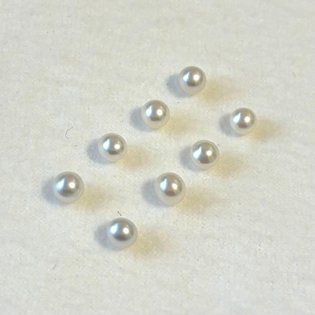 パール　ルース　南洋真珠　白蝶ケシ　４mm オーバル・フラット