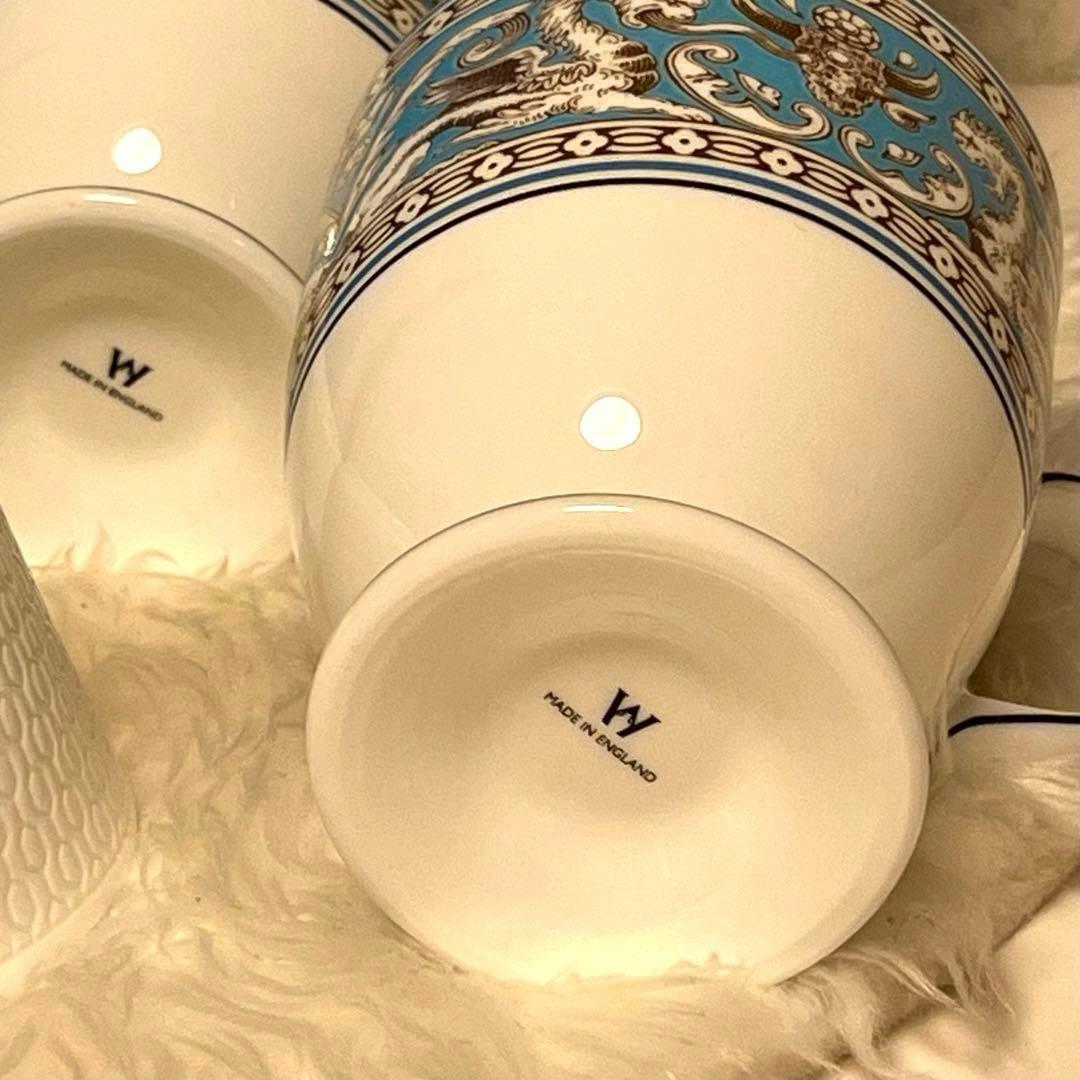 【新品】ウェッジウッド フロレンティーン ターコイズ マグカップ ペアセット