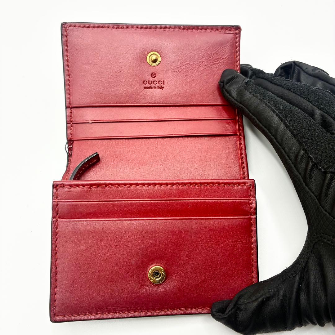グッチ GGスプリーム 折り財布 さくらんぼ インターロッキング　チェリー
