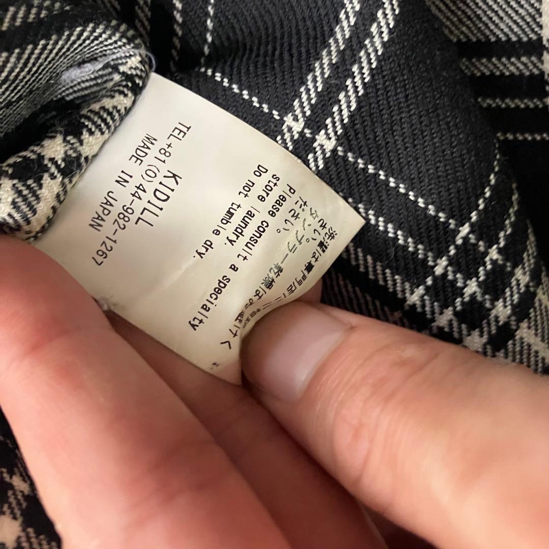 KIDILL Aライン ウール チェックシャツ　オンブレチェック