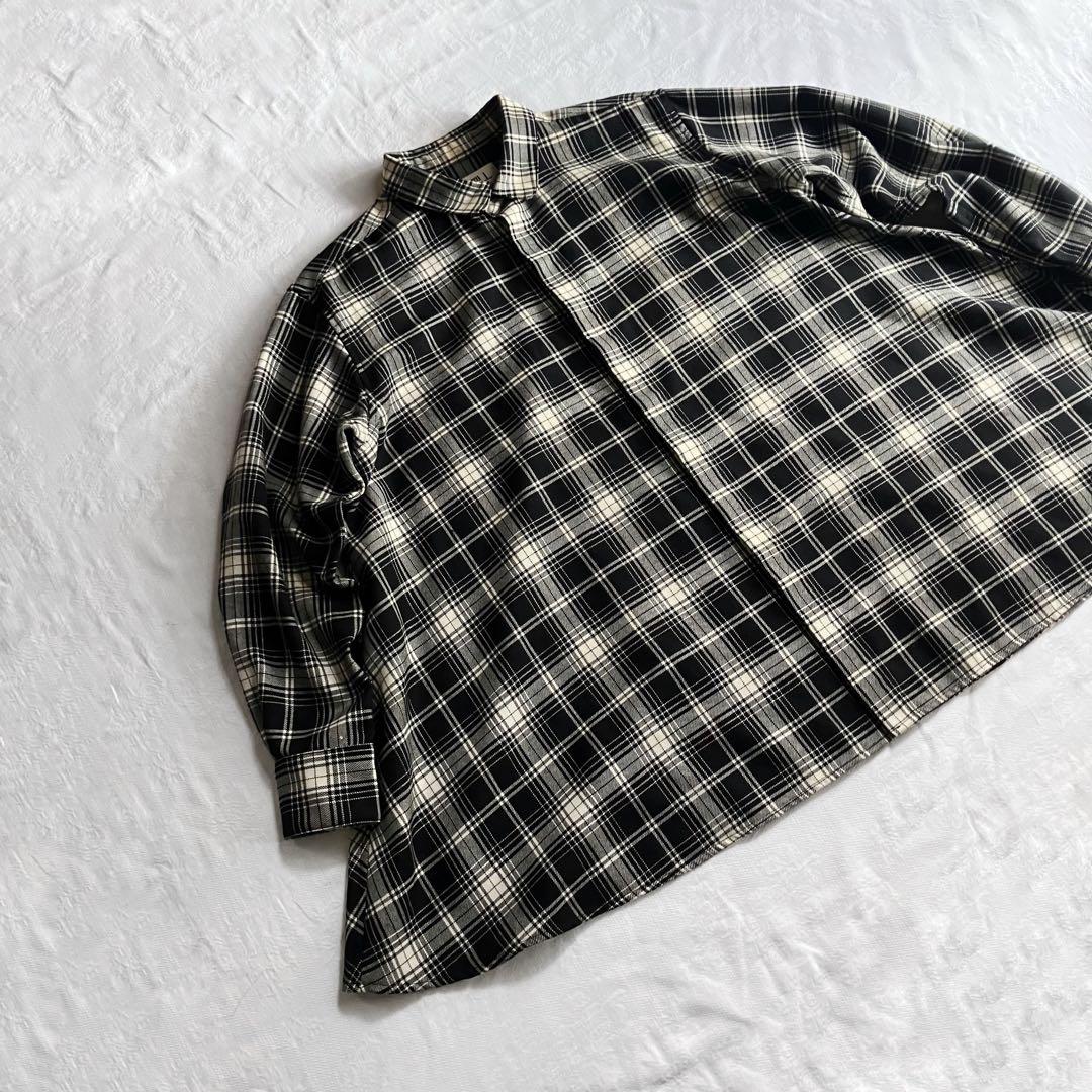 KIDILL Aライン ウール チェックシャツ　オンブレチェック