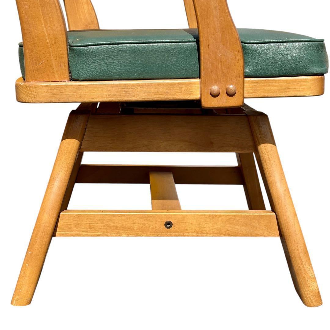 【週末セール】カリモク ダイニングチェア RUSTIC 回転椅子 肘掛け付