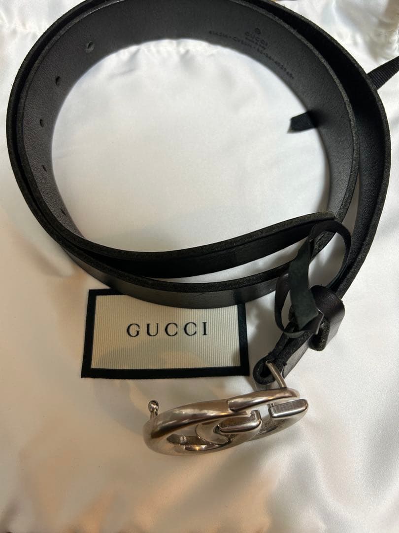 GUCCI グッチ ベルト ブラック レザー