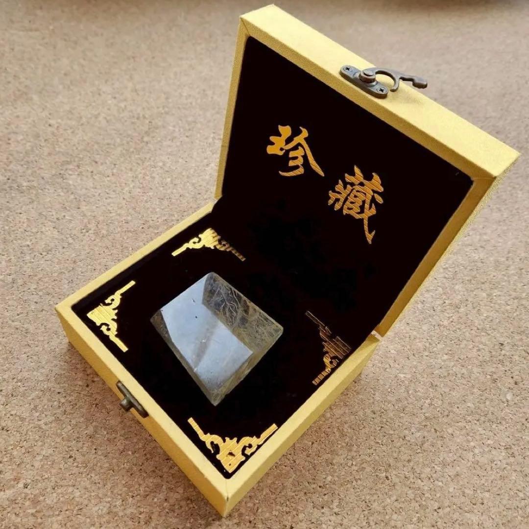 お正月SALE〜☆天然石☆ ルチルクォーツ　ヴィーナス　虹　高品質　原石　箱付き