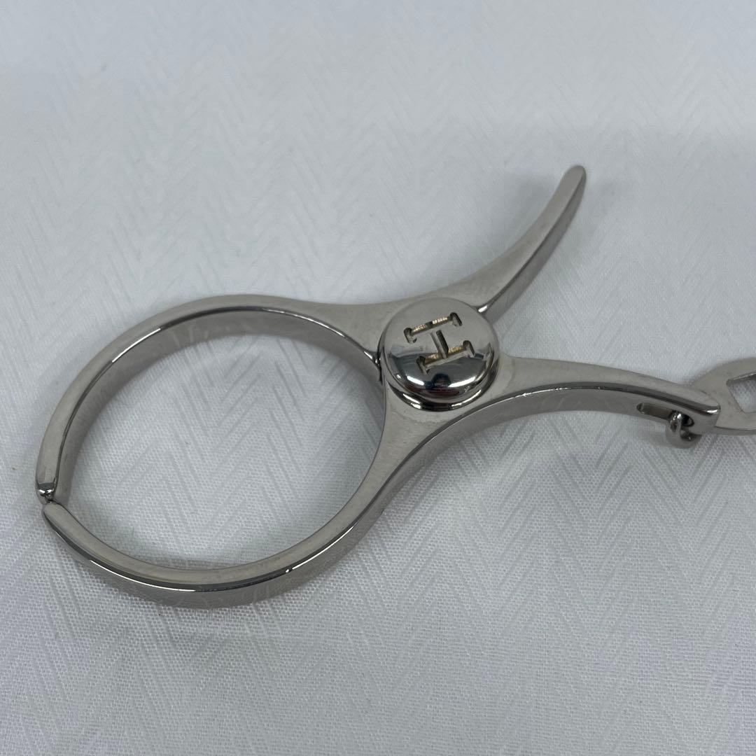 美品　エルメス　グローブホルダー　シルバー　チャーム　チェーン　キーホルダー