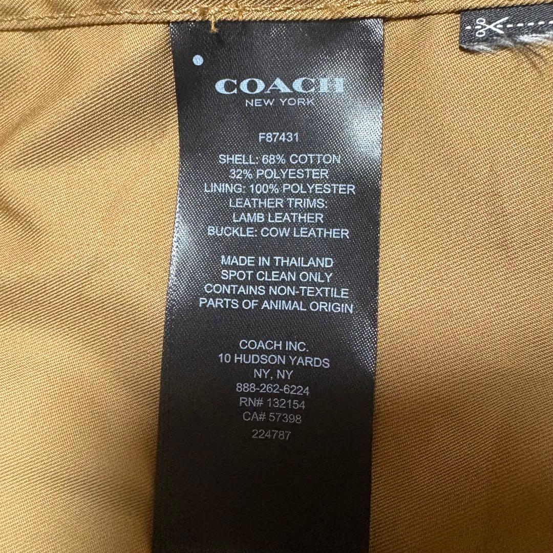 極美品　コーチ メンズ トレンチコート ロングコート ベージュ　Lサイズ