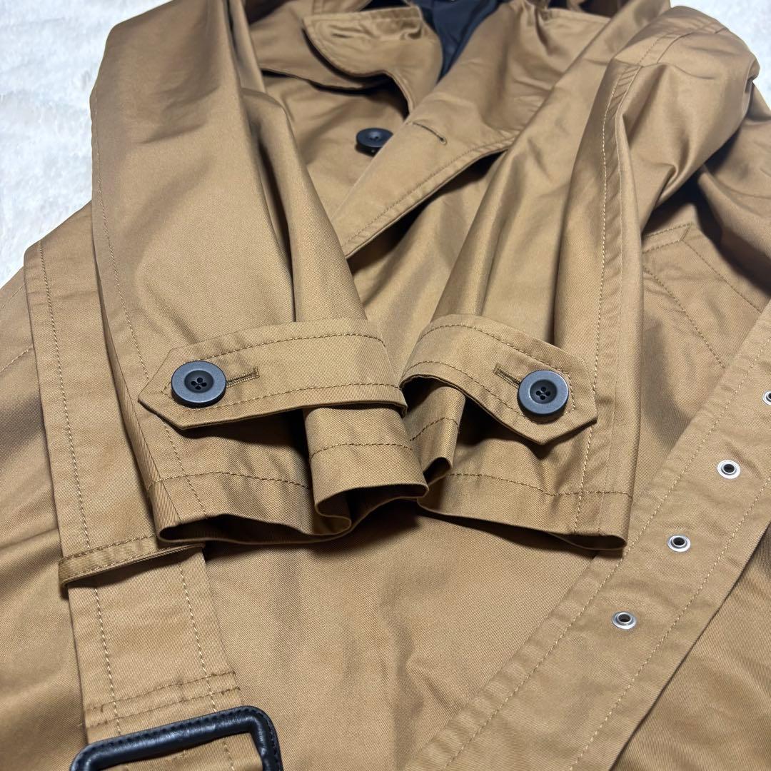 極美品　コーチ メンズ トレンチコート ロングコート ベージュ　Lサイズ