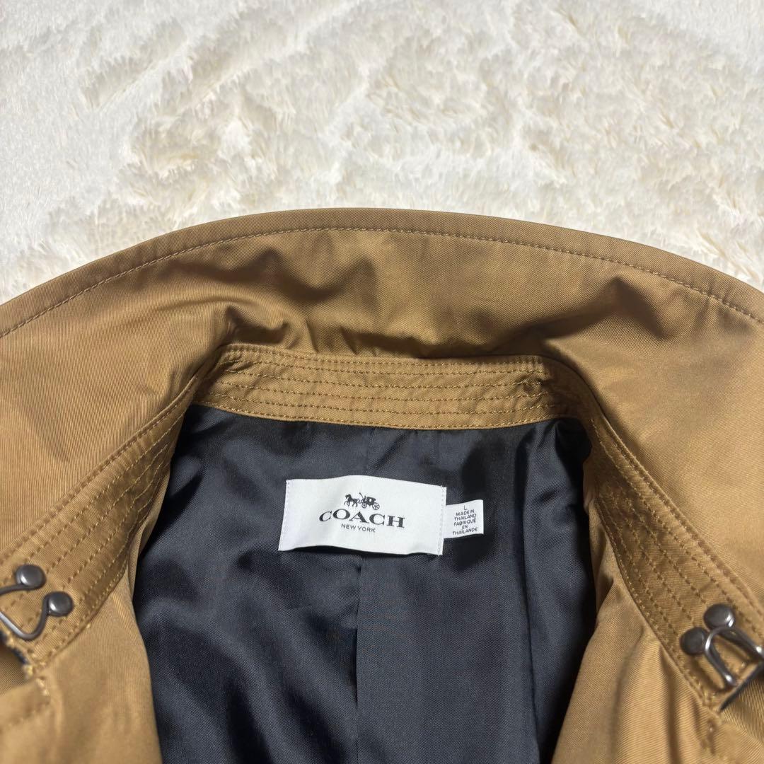 極美品　コーチ メンズ トレンチコート ロングコート ベージュ　Lサイズ