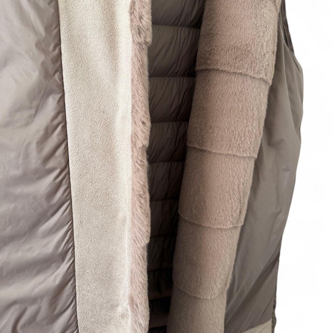 未使用 LOU ANDREA ふわふわファーダウンベスト リバーシブル