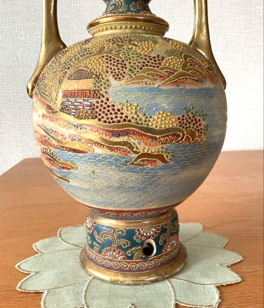 陶器スタンドベース　テーブルランプスタンドベース　ヴィンテージ　アンティーク