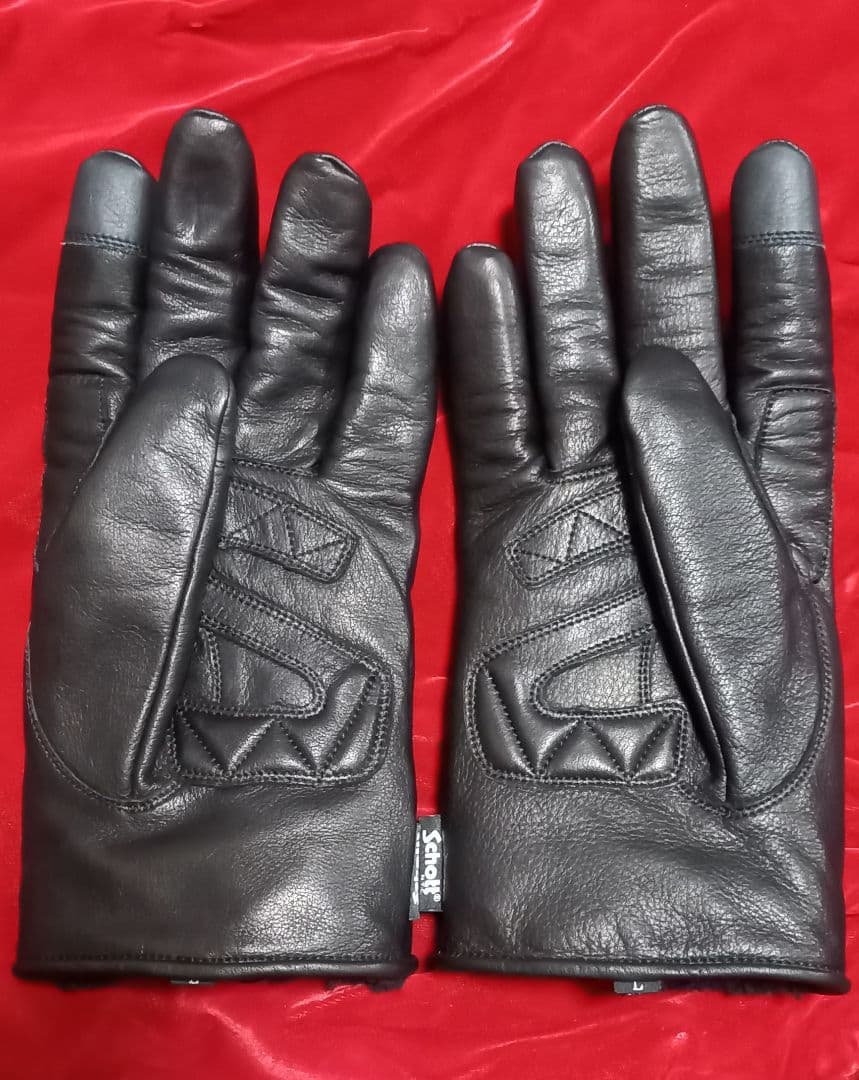 Schott ショット 手袋 グローブ レザー ジップ ボア 防寒 L
