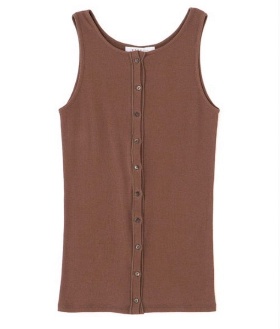 ETRE TOKYO フロントオープンタンクトップ ブラウン