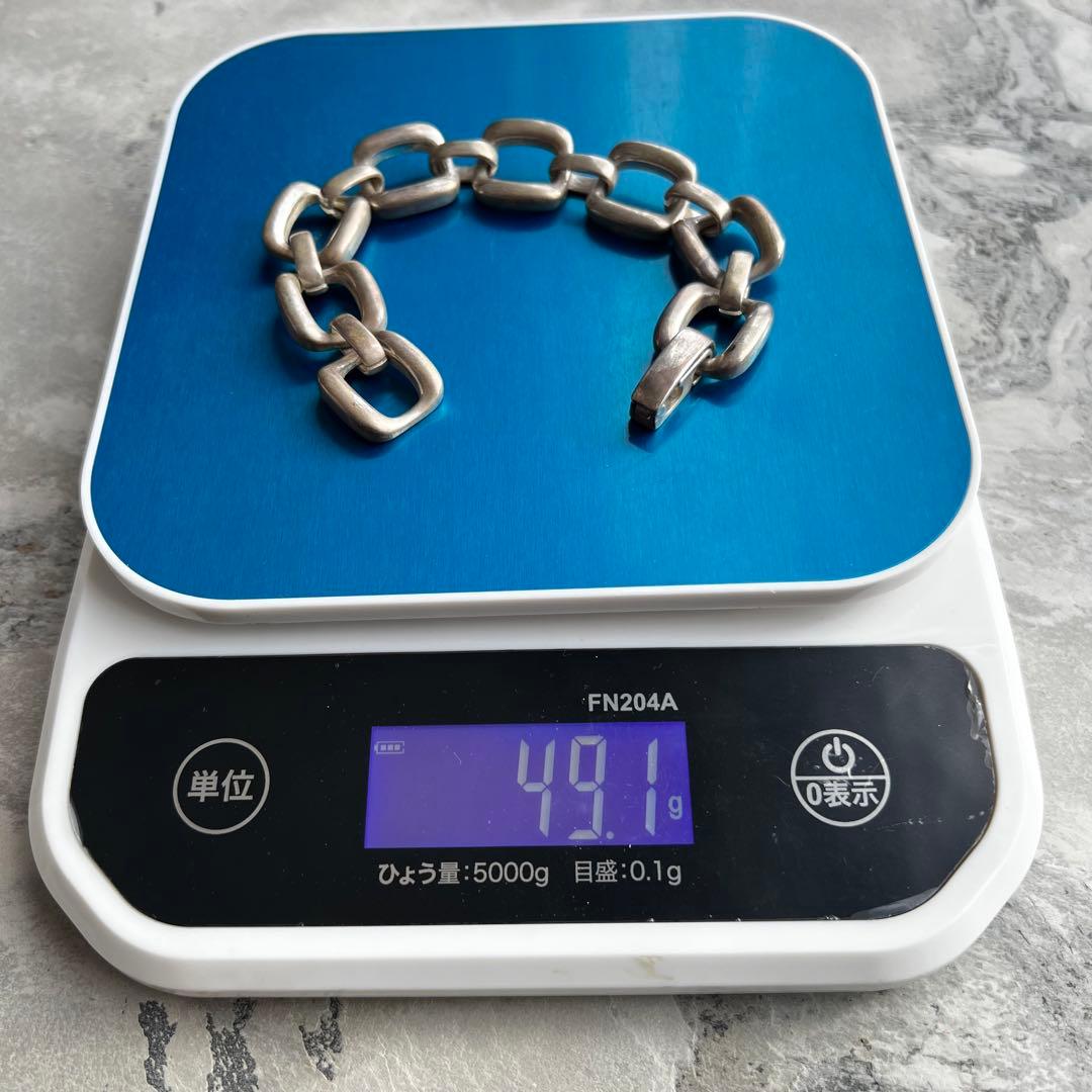 VINTAGE ヴィンテージ スクエア チェーン ブレスレット SPAIN