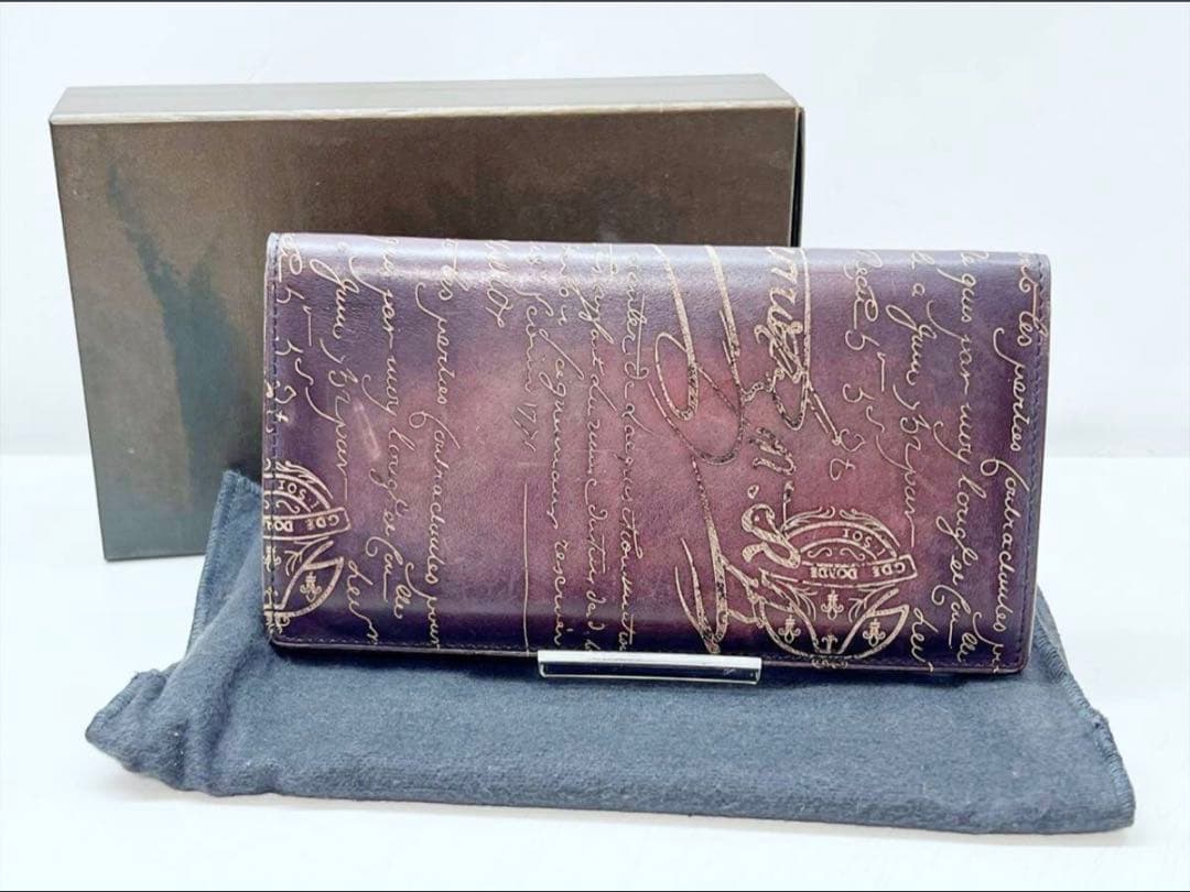 極美品　Berluti ベルルッティ エベネ 長財布 小銭入れ　希少のパープル