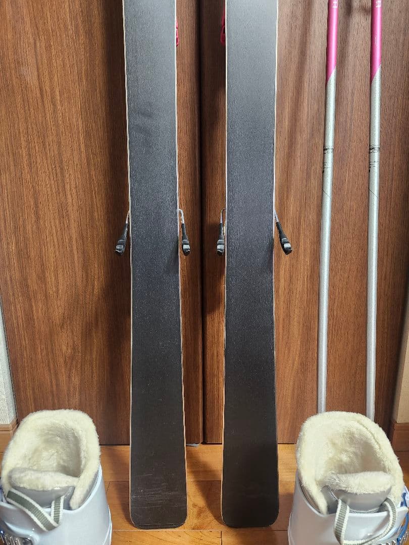 送料無料 　ジュニア用スキーセット140cm ブーツ23cm　ストック