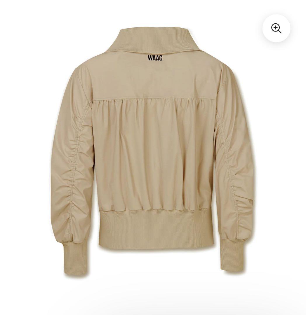 値下げ【超美品】WAAC WOMEN トリコットタフタハーフジップ ベージュ