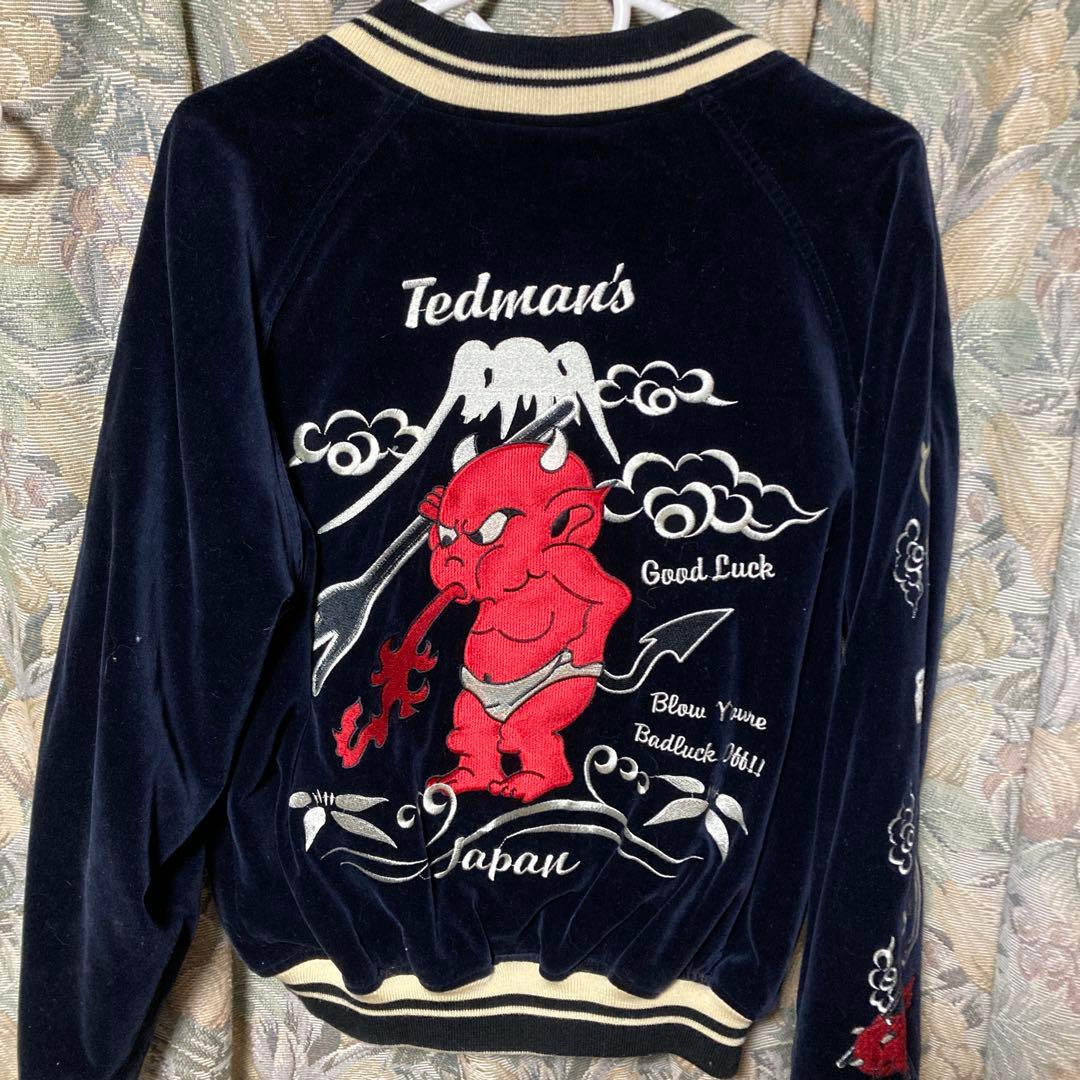 TEDCOMPANY・スカジャン・リバーシブル・別珍・40inc・ネイビー