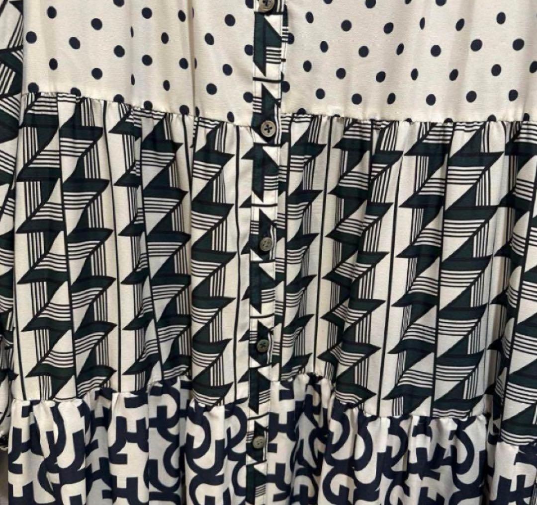 グレースクラス キカコンビマキシワンピース 総柄シャツワンピース 【美品】