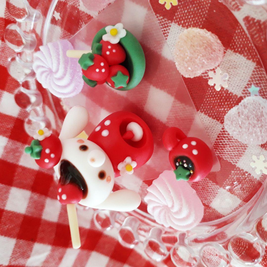 いちごチョコのフォンデュ♡うさぎ