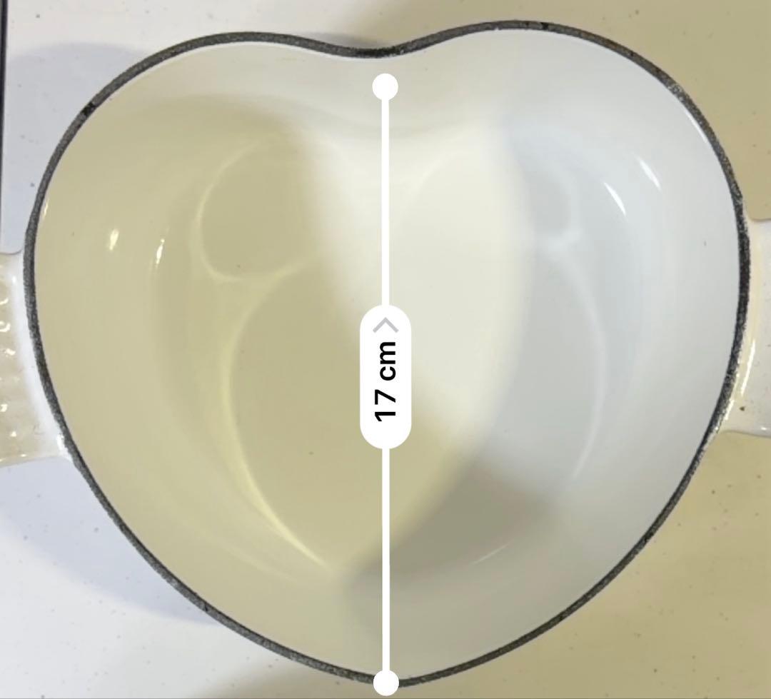 LE CREUSET ハート型鍋 ホワイト