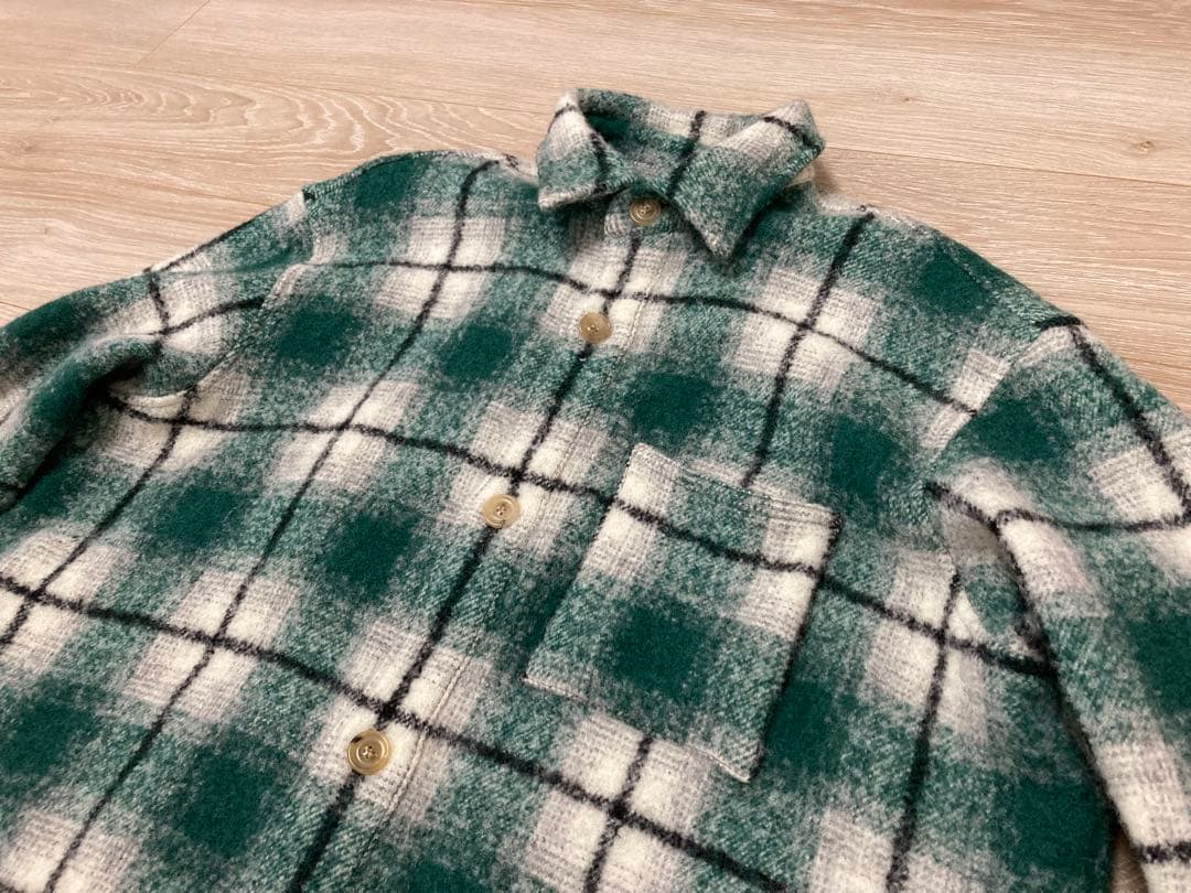 UNUSED アンユーズド WOOL CHECK SHIRT US2280 4
