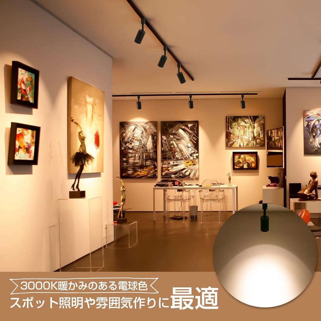 LEDスポットライト ライティングレール用 一体型照明 電球色 ブラック