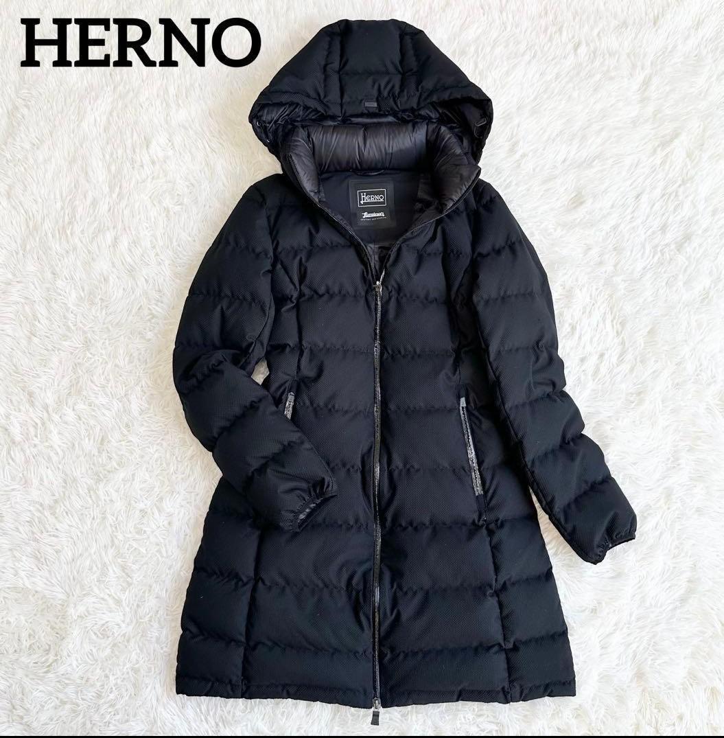 HERNO ヘルノ ラミナー 2way ロングダウンコート　ブラック