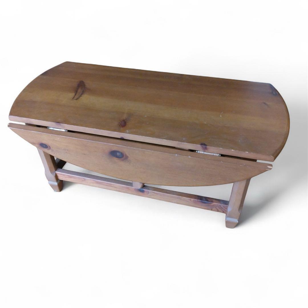 楕円形ちゃぶ台 机 木製 中古品 アンティーク 送料無料