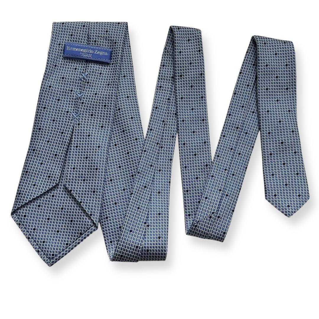 美品✨エルメネジルドゼニア　ネクタイ　トリプルエックス　光沢感　【A】