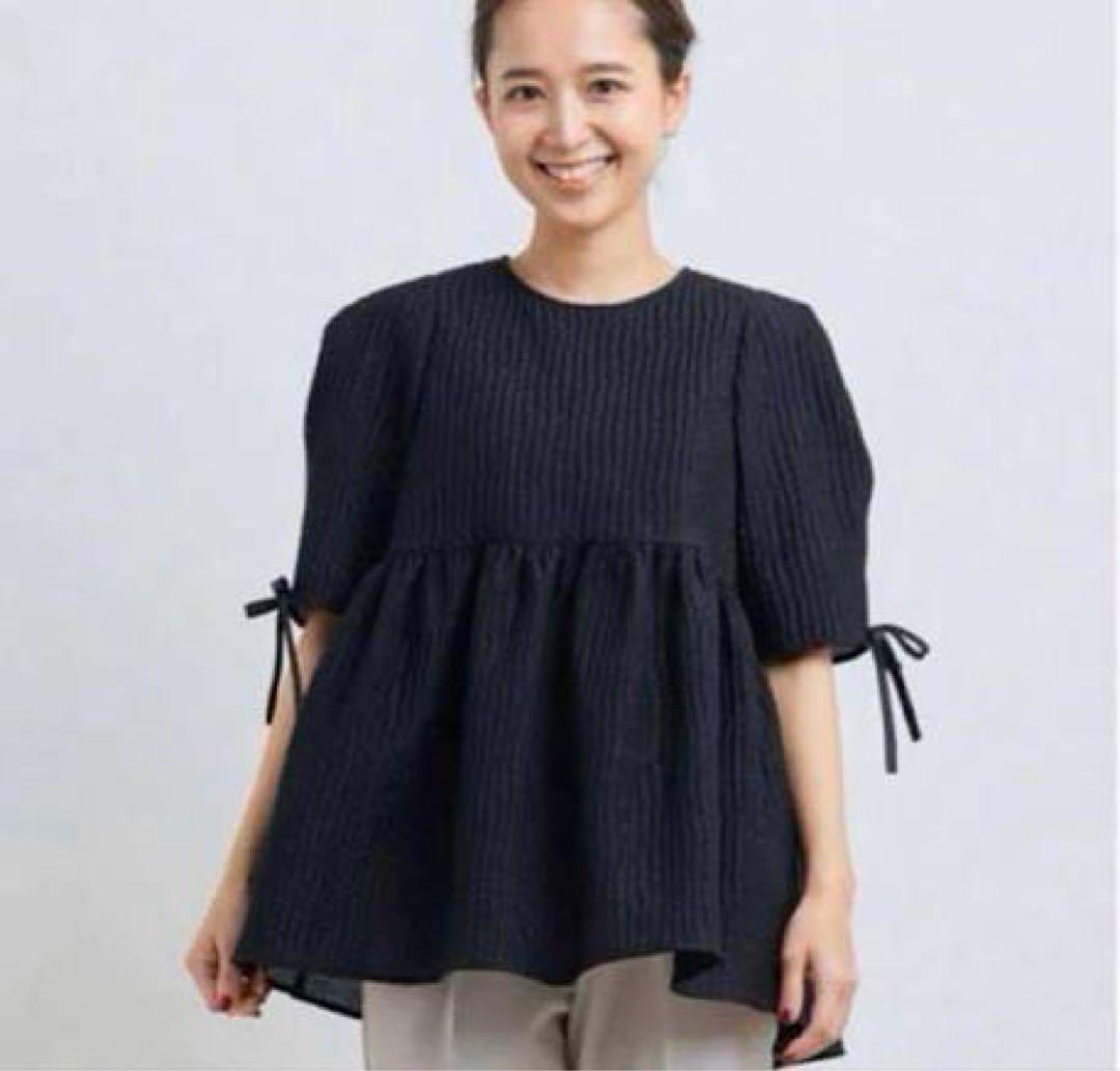 yori フクレフレアブラウス　BLACK 36