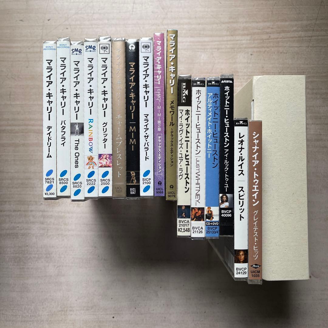 マライア⑩&ホィットニー④&レオナ①&シャナイア①CDアルバム未開封品16枚
