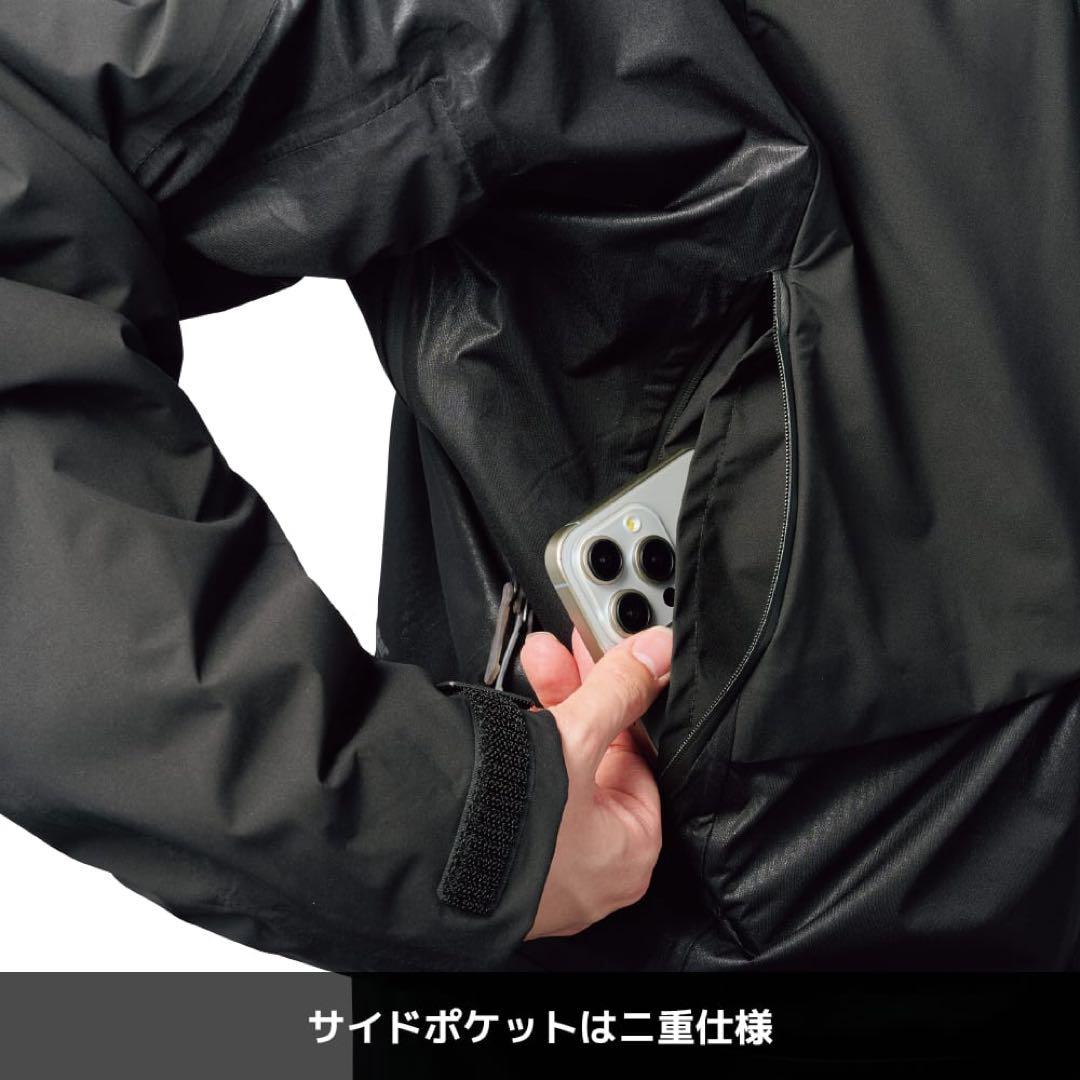 エックスシェルター断熱βプレミアム超透湿防水防寒ジャケット　ブラック4L