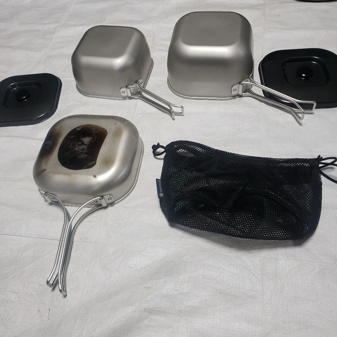 スノーピーク角形クッカーセット 収納ネット付き