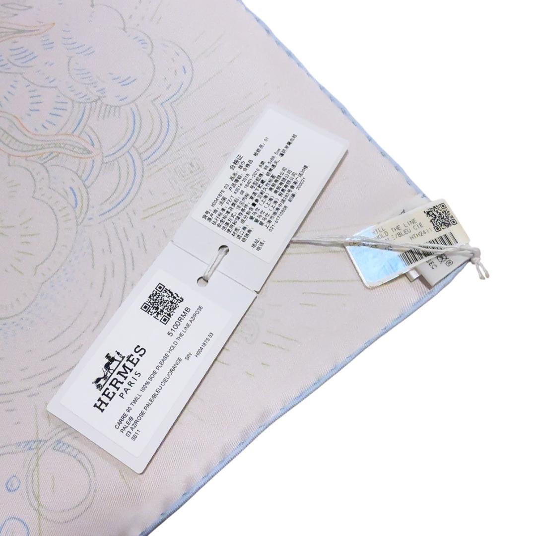 ◇エルメス◇カレ90/スカーフ/プリーズ・ホールド・ザ・ライン/タグ付き/希少品