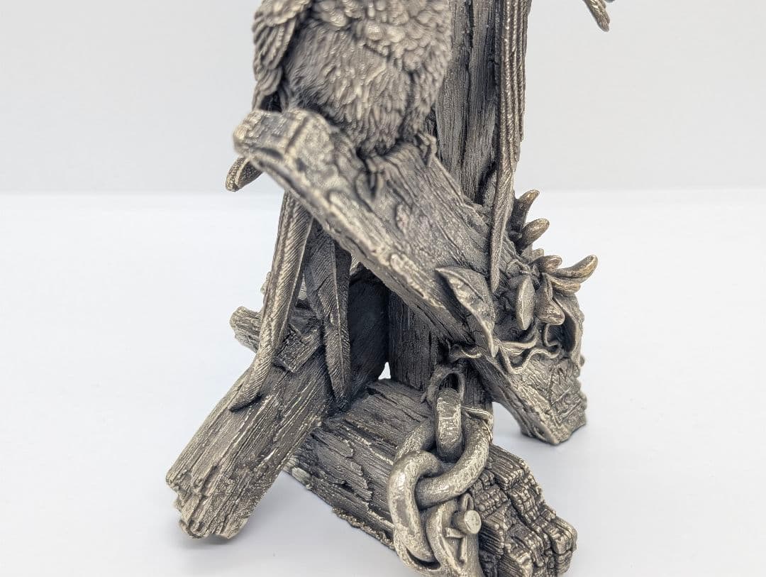 【極希少・重量630g】英国 カントリーアーティスト 純銀張り オブジェ 小鳥