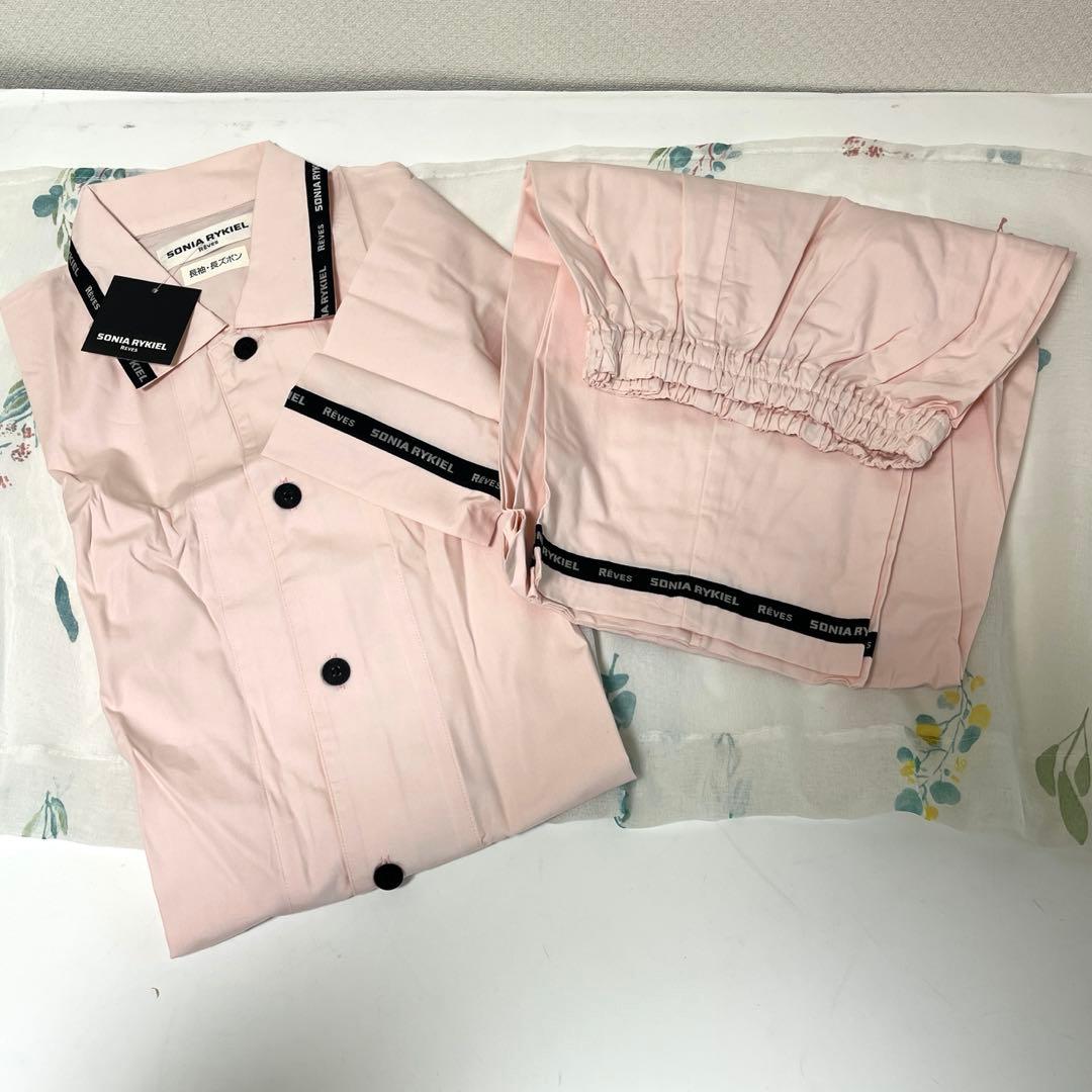 ♡新品♡ SONIA RYKIEL ペア　パジャマセット Ｌ水色 Mピンク日本製