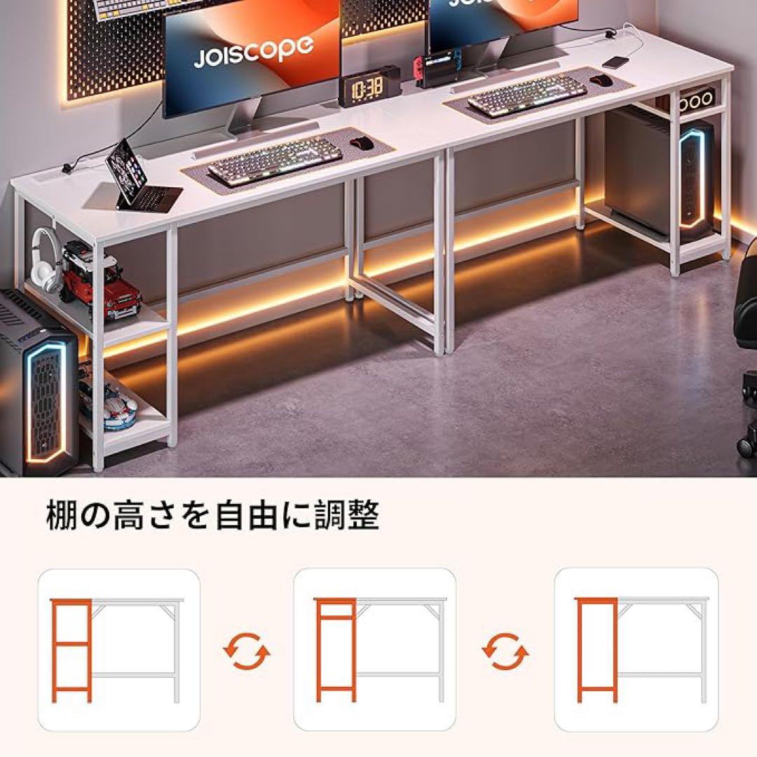 ホワイト パソコンデスク 120cm 耐荷重150kg