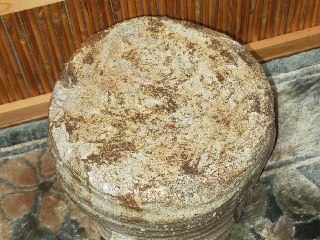 ♥美濃焼　美濃伊賀　水指　桐箱付き　茶道具　骨董品　古玩