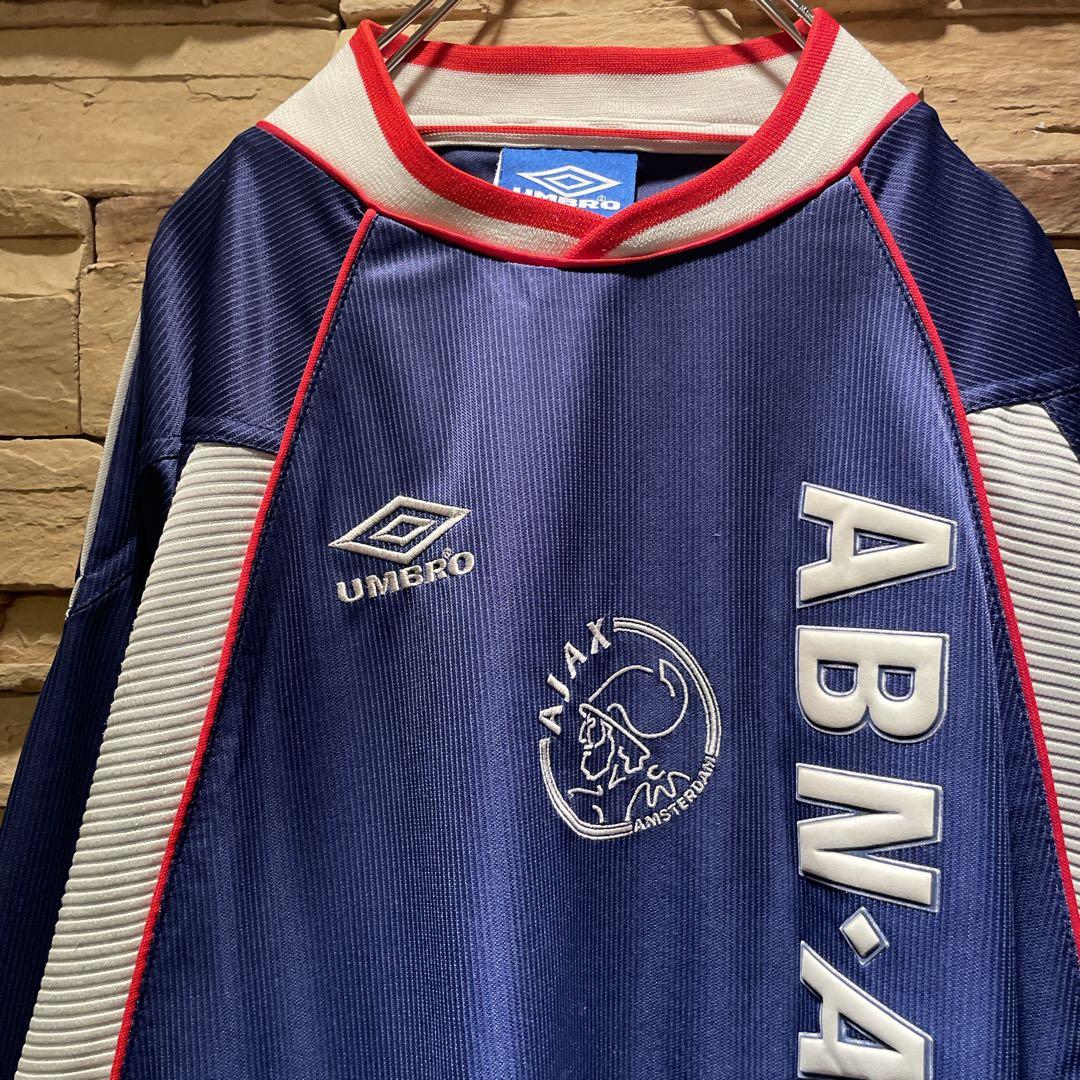 【希少】UMBRO×アヤックス/99-00/長袖ユニフォーム/刺繍ロゴ/L