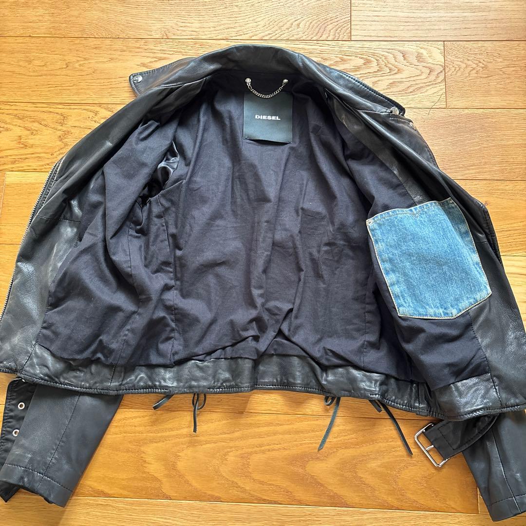 DIESEL ブラック レザージャケット