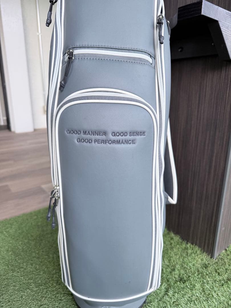 UNITED ARROWS GOLF スムースキャディバッグ グレー