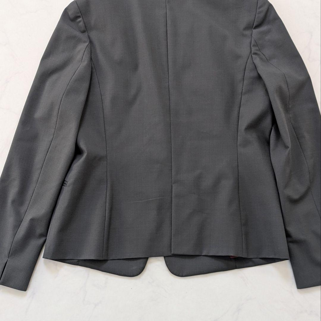 【美品 40】グリーンレーベルリラクシング カチリラ ノーカラー パンツ スーツ